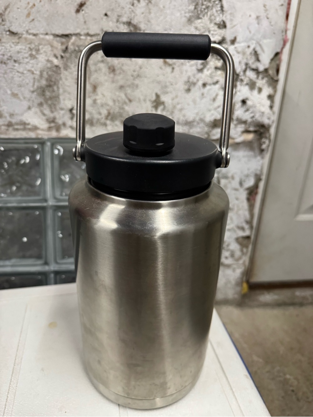 Yeti Stainless Steel Water Jug with Black Lid & Handle